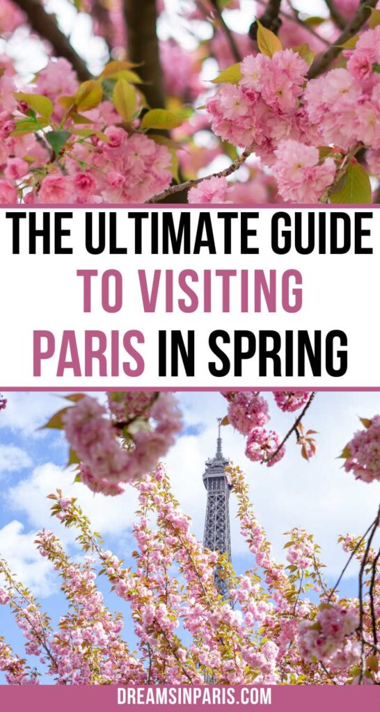Planning to visit Paris in spring? Here is the ultimate guide to traveling to Paris in spring with all the tips you need to know.| Paris in spring outfits| Paris in spring pictures| what to pack for Paris in spring| things to do in Paris in spring| Paris in spring things to do| what to do in Paris in spring| Paris in spring weather| tips for visiting Paris in spring| Paris in springtime| Paris spring time |Paris in spring travel #paristraveltips #parisspringtime