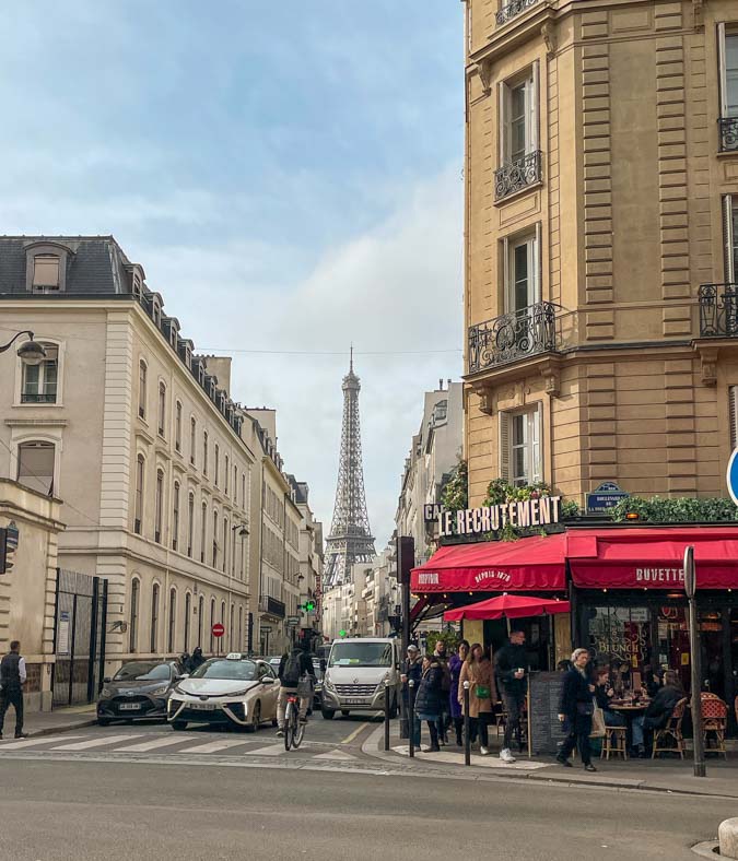 Rue Saint- Dominique offers one of the best Eiffel Tower views