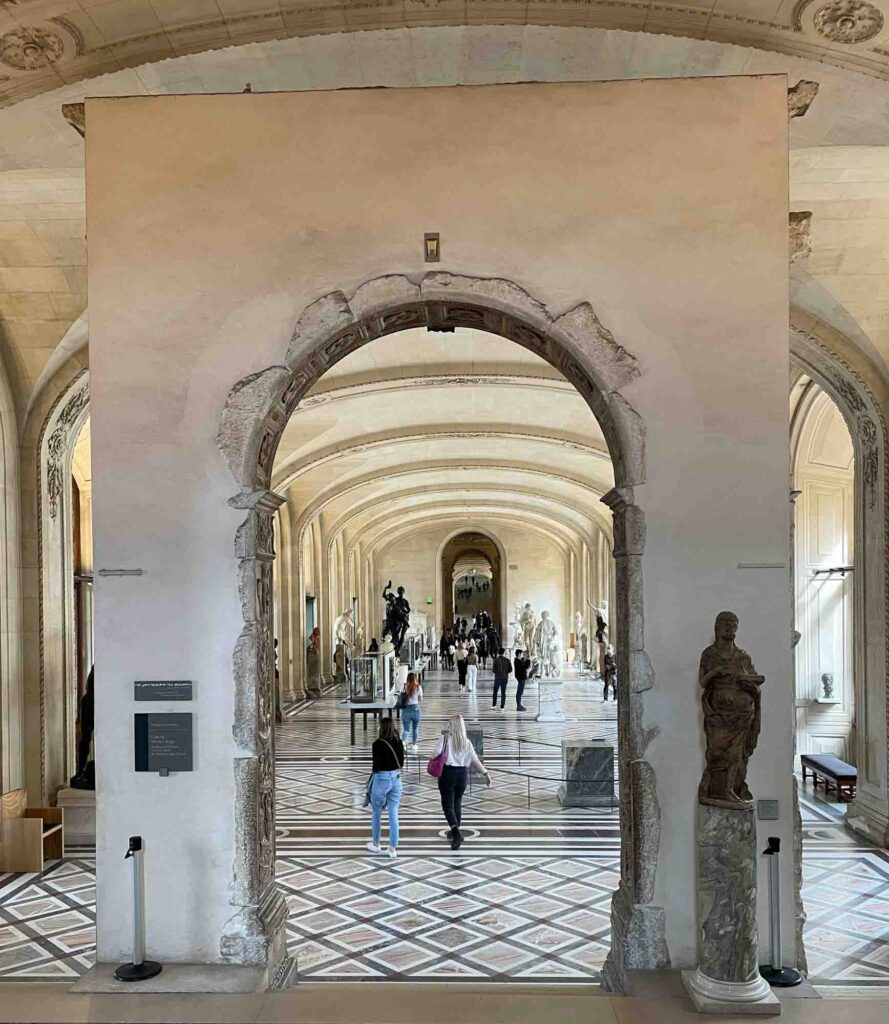 Louvre museum hallway