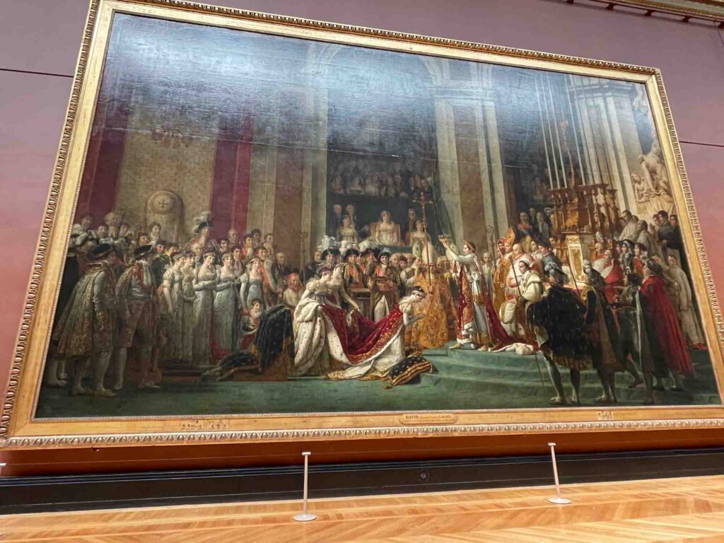 Napolean's coronation painting in the Louvre museum