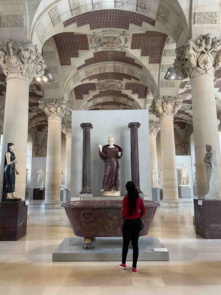 Inside Louvre museum