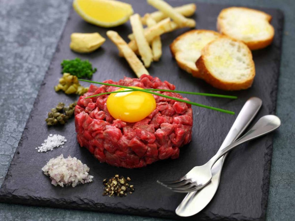 Steak tartare is one of the weird food in France