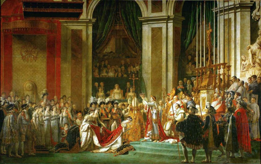 The Coronation of Napoleon is one of the French famous paintings.