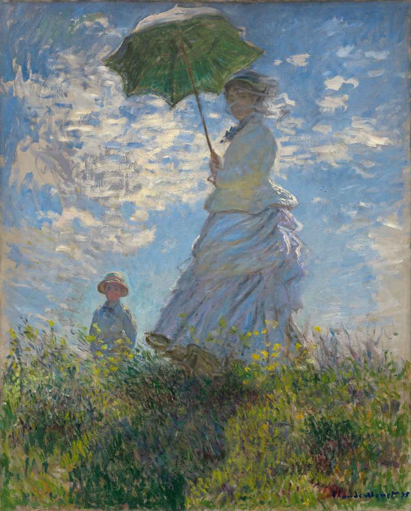 Woman with a Parasol is the famous painting by Claude Monet.