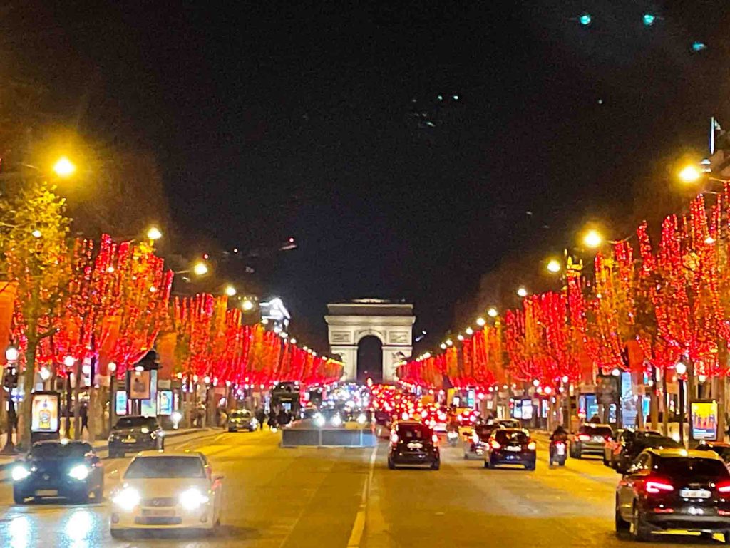 Champs-Élysées Avenue has some of the best Christmas lights in Paris.
