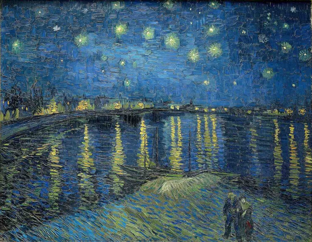 Starry Night Over the Rhône is one of the famous art in Musee d'Orsay.