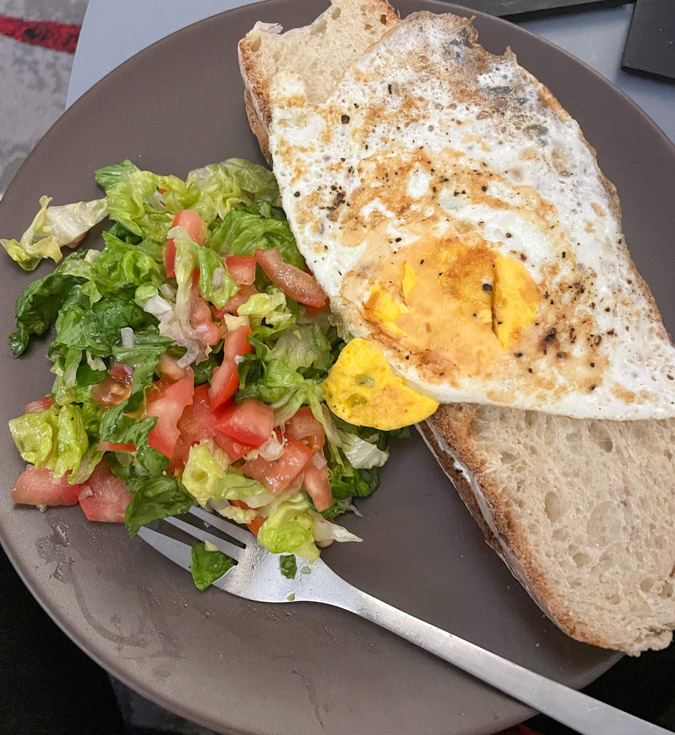 Croque-Madame is one of the popular French foods.