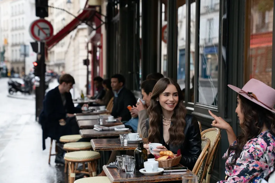Emily and Mindy in Emily in Paris